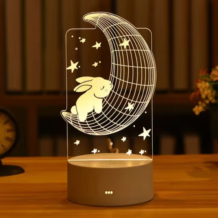 la lampe LED 3D Ours Romantique veilleuse