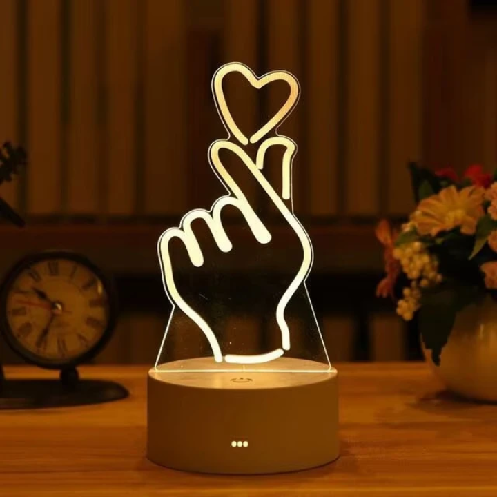 la lampe LED 3D Ours Romantique veilleuse